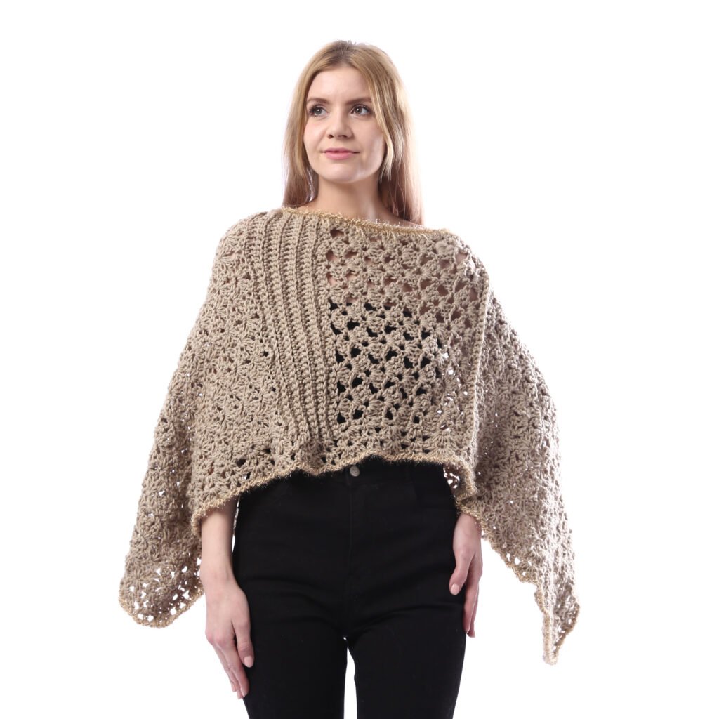 Trendy Triangle  Poncho Crochet Handmade