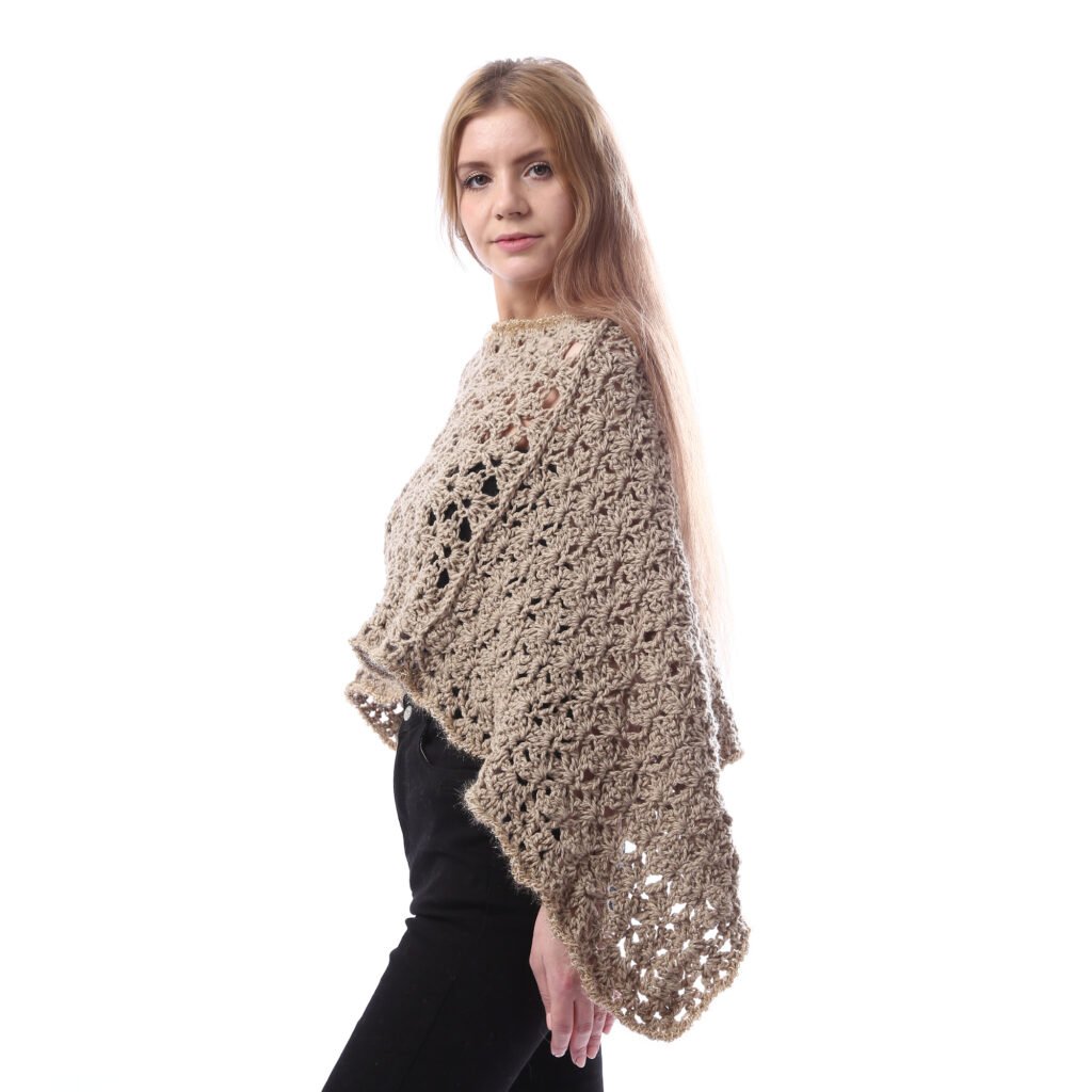 Trendy Triangle  Poncho Crochet Handmade