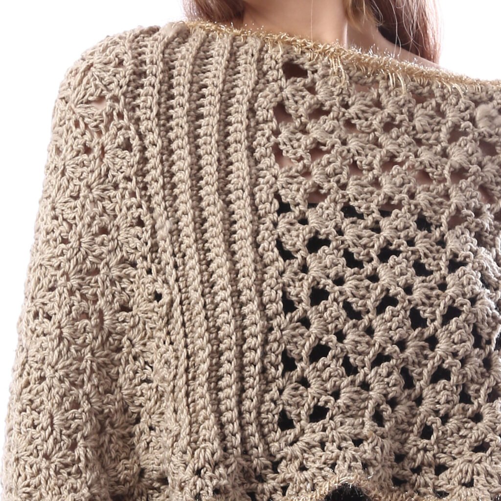 Trendy Triangle  Poncho Crochet Handmade