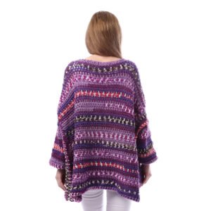 Trendy Over Sizes Jacquared Pullover Crochet Hand Made - Image 3