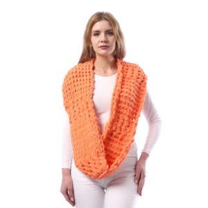 Comfy Puffy Tube  Collar Scarf Crochet Hand Made