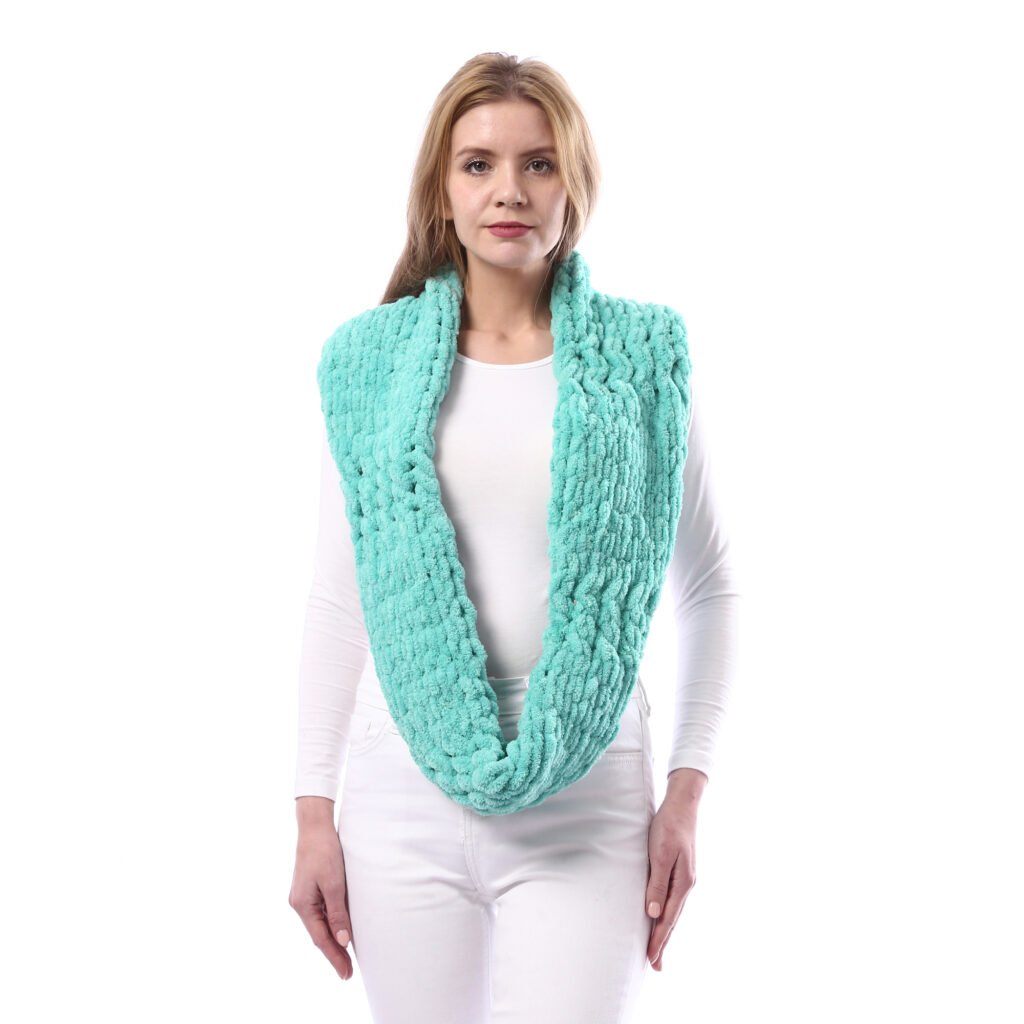 Comfy Puffy Tube Collar Scarf Crochet Hand Made