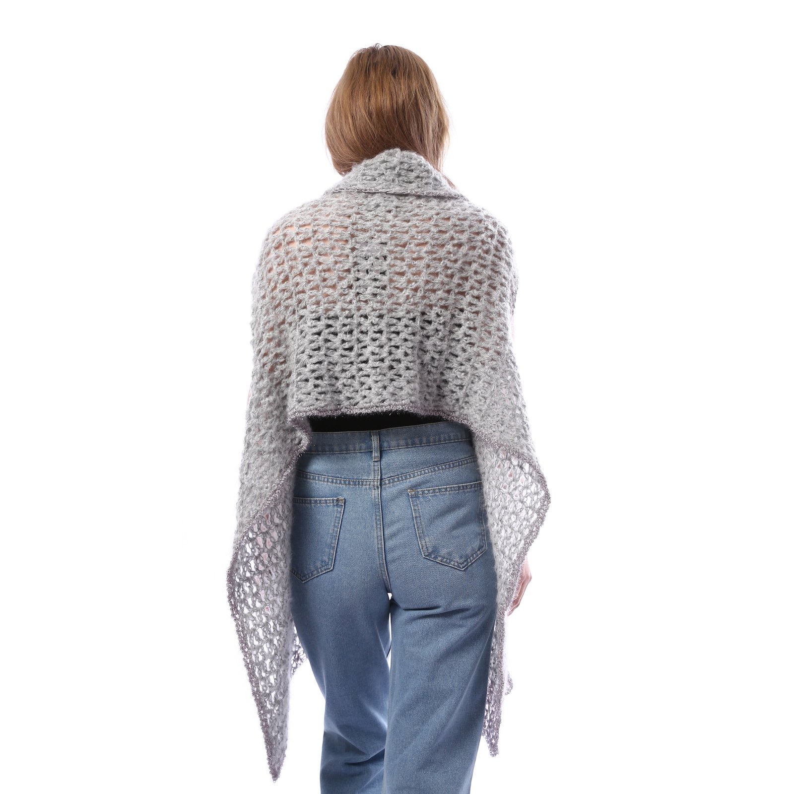 Trendy Rectangular  Shwal Vest Crochet Hand Made - Image 3