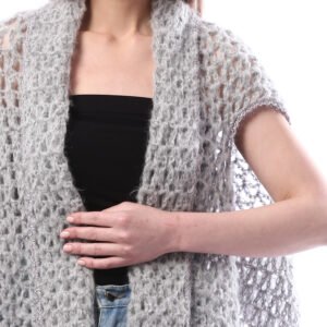 Trendy Rectangular  Shwal Vest Crochet Hand Made - Image 4