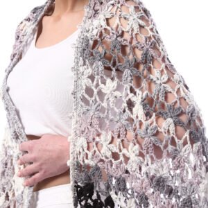 Trendy Rectangular Shwal Crochet Hand Made - Image 4