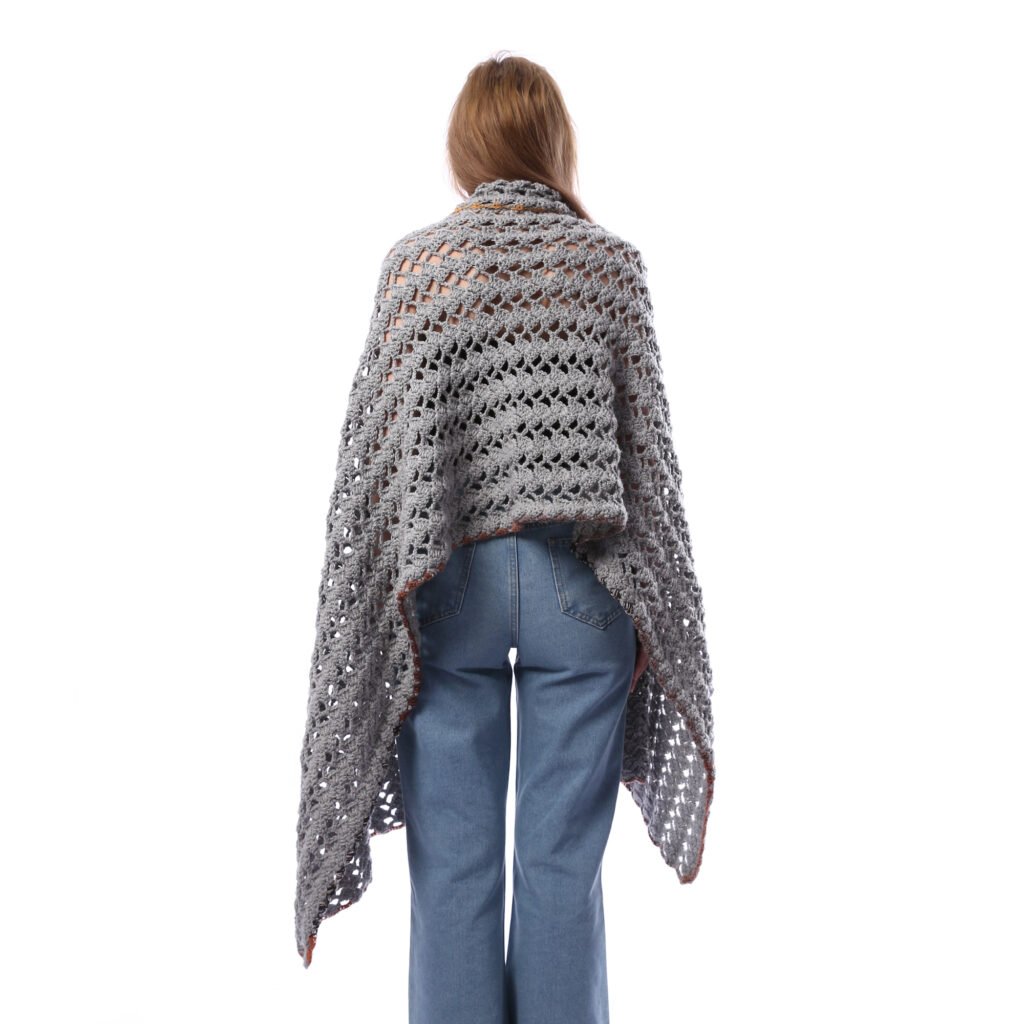 Trendy Rectangular Shawl Crochet Handmade