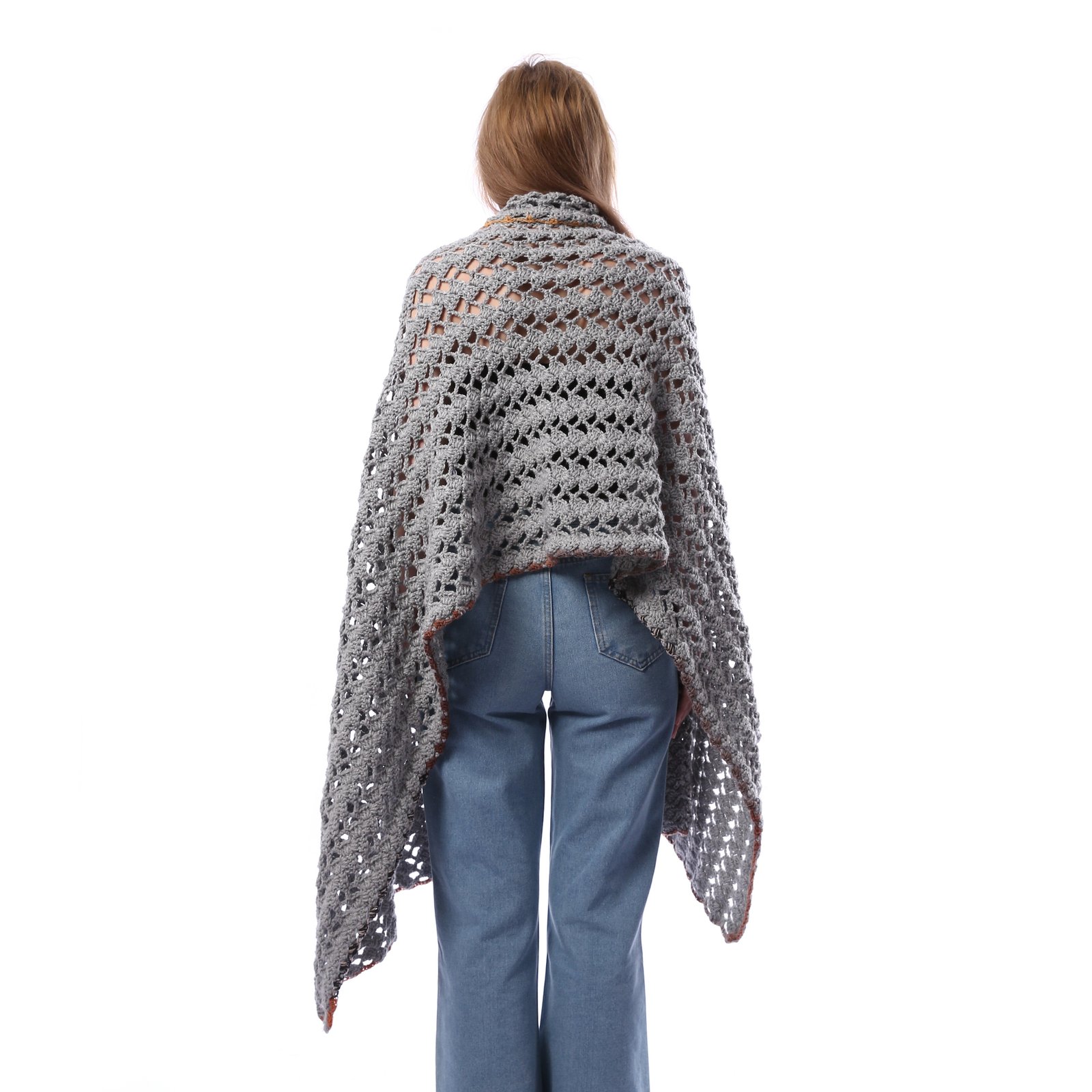 Trendy Rectangular Shwal Crochet Hand Made - Image 3