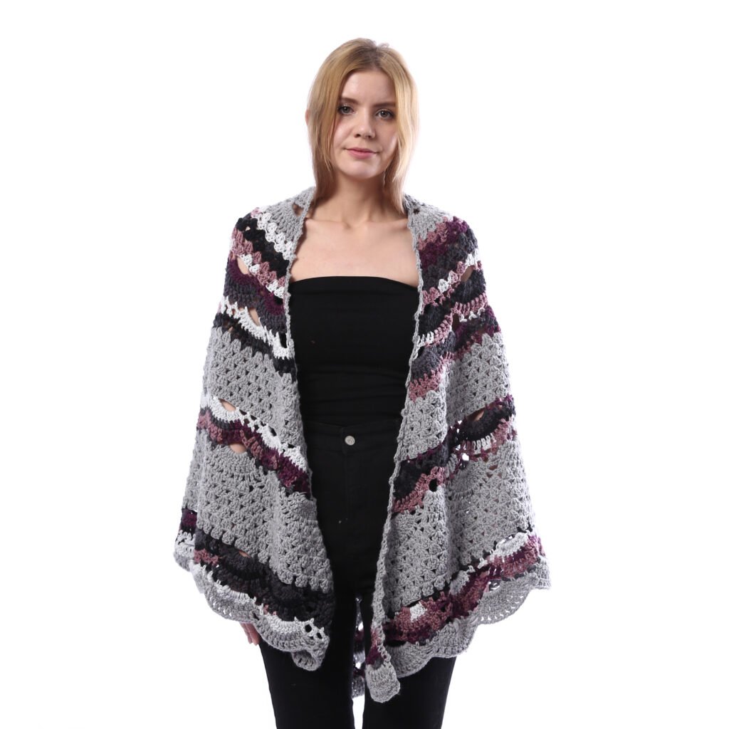 Trendy Back Triangle Shawl Crochet Handmade