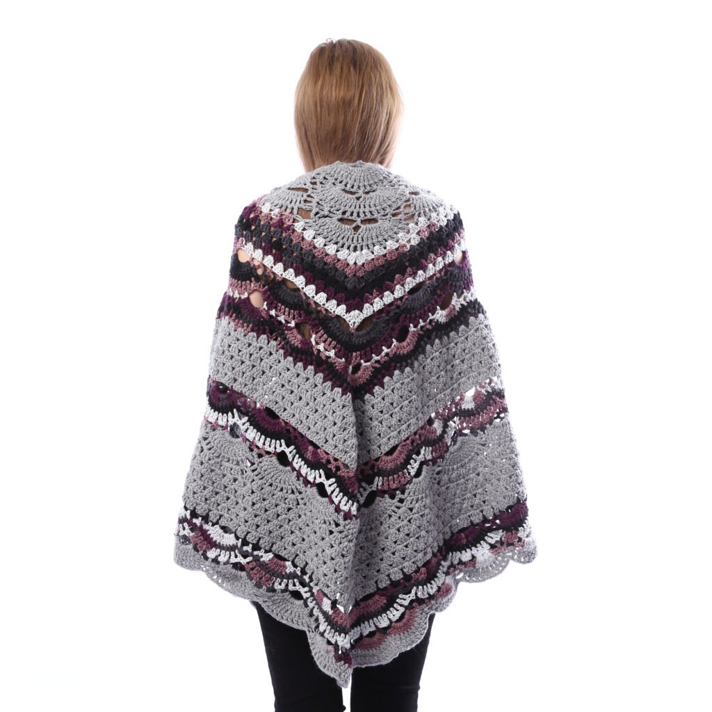 Trendy Back Triangle Shawl Crochet Handmade