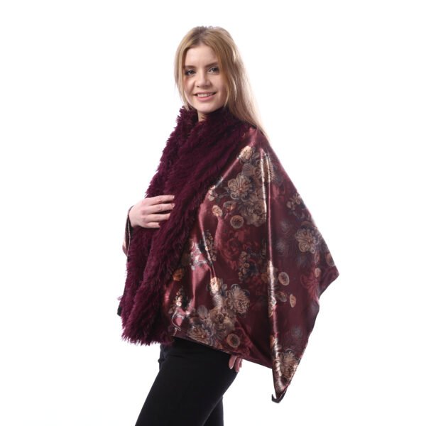 Buttoned Luxurious Velvet Shwal Fur Collar