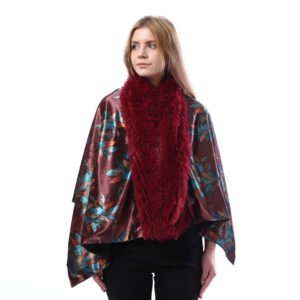Buttoned Luxurious Velvet Shwal Fur Collar