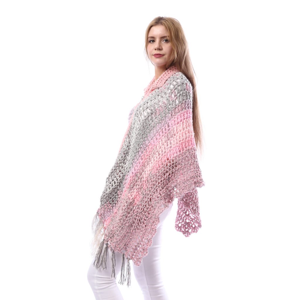 Trendy Back Triangle Shawl Crochet Handmade
