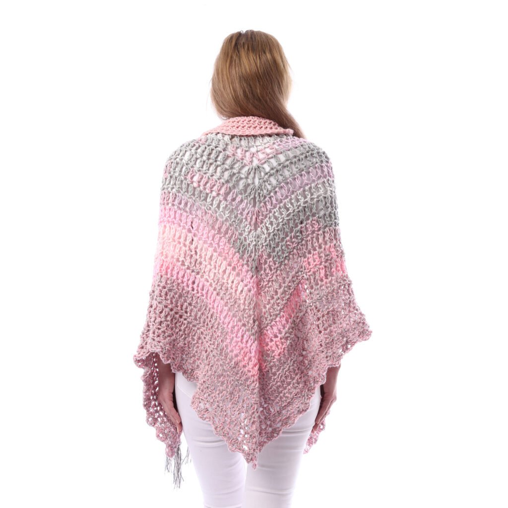Trendy Back Triangle Shawl Crochet Handmade