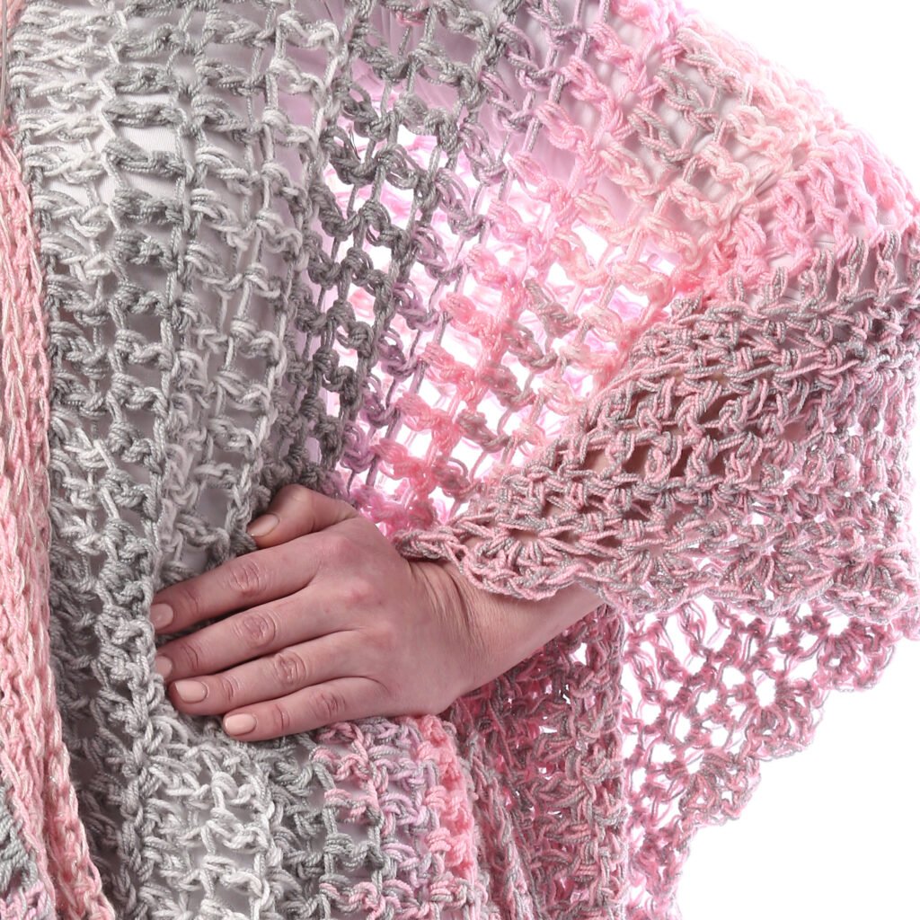 Trendy Back Triangle Shawl Crochet Handmade