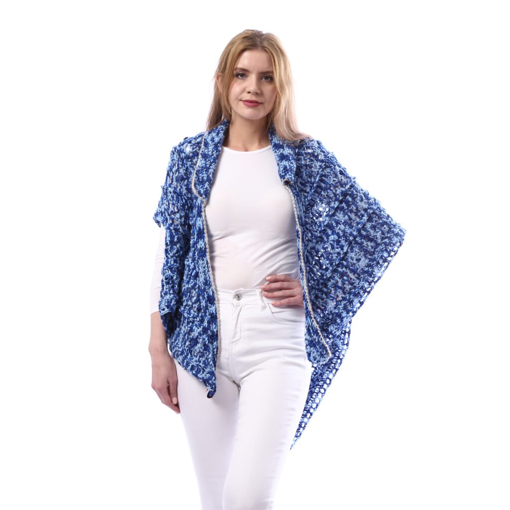 Trendy Back Triangle Vest Shawl Crochet Handmade
