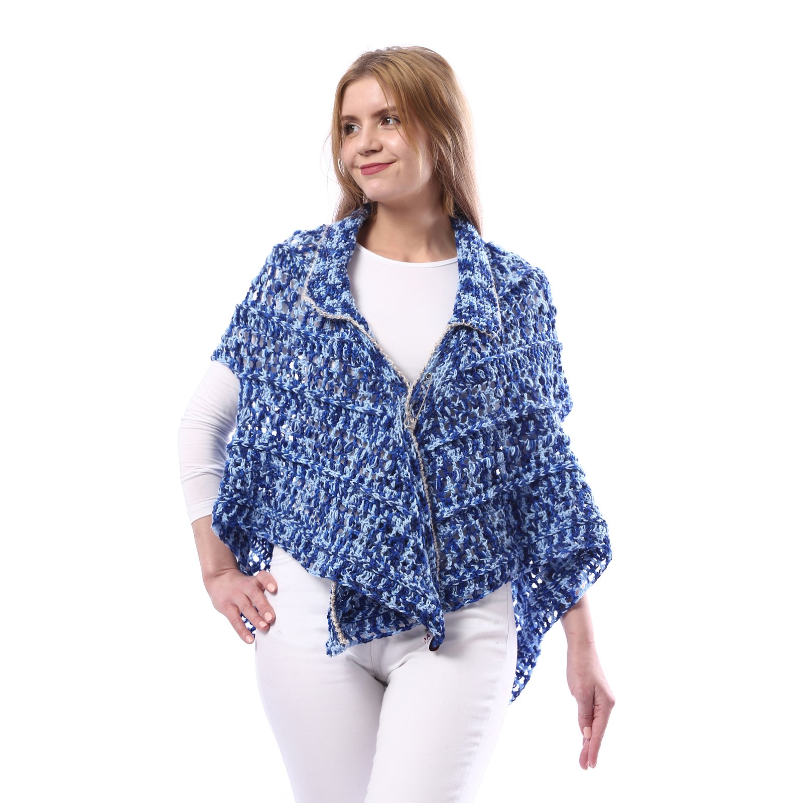 Trendy Back Triangle Vest Shwal Crochet Hand Made - Image 2