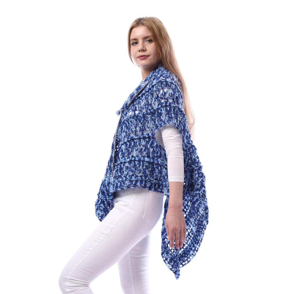 Trendy Back Triangle Vest Shawl Crochet Handmade