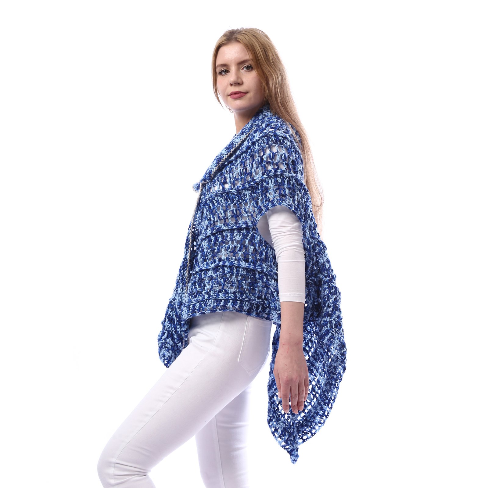 Trendy Back Triangle Vest Shwal Crochet Hand Made - Image 3