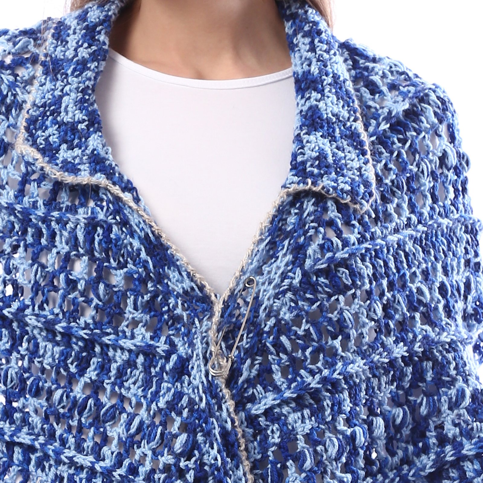 Trendy Back Triangle Vest Shwal Crochet Hand Made - Image 5