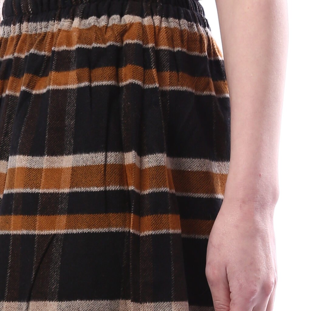 Comfy Checks Gogh Wool A Shape Skirt