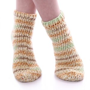 Wool Comfy Socks Crochet Hand Made
