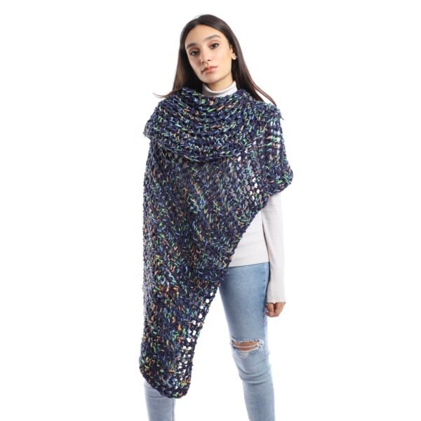 Wool High Collar Cozy Comfort Poncho Crochet Handmade
