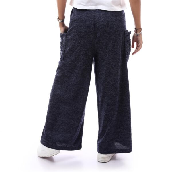 Comfy Wool Trousers Side Pockets Crochet Handmade