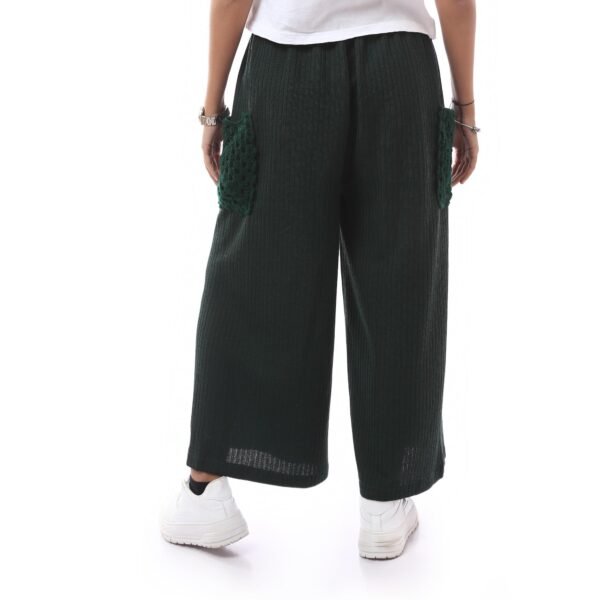 Comfy Derpy Wool Trousers Side Pockets Crochet Handmade