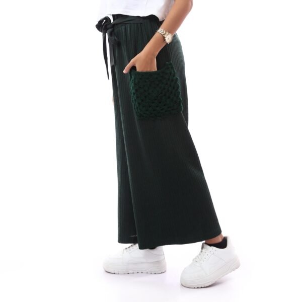 Comfy Derpy Wool Trousers Side Pockets Crochet Handmade
