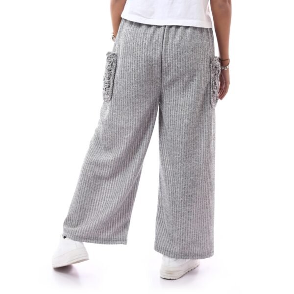 Comfy Derpy Wool Trousers Side Pockets Crochet Handmade