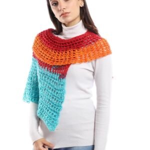 Wool  Asymmetric Capa Capelet  Poncho  Crochet Handmade - Image 4