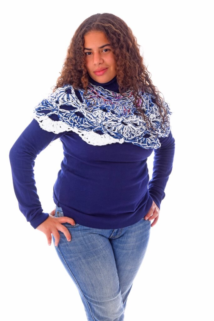 Wool Capa Capelet Poncho Crochet Handmade