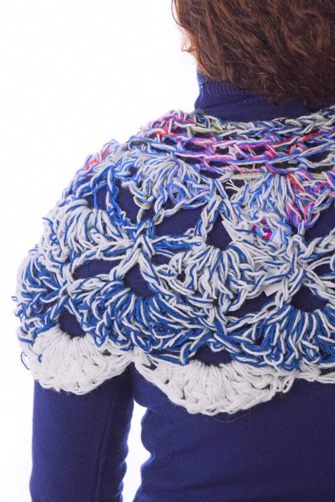 Wool Capa Capelet Poncho Crochet Handmade