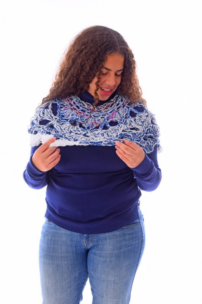 Wool Capa Capelet Poncho Crochet Handmade