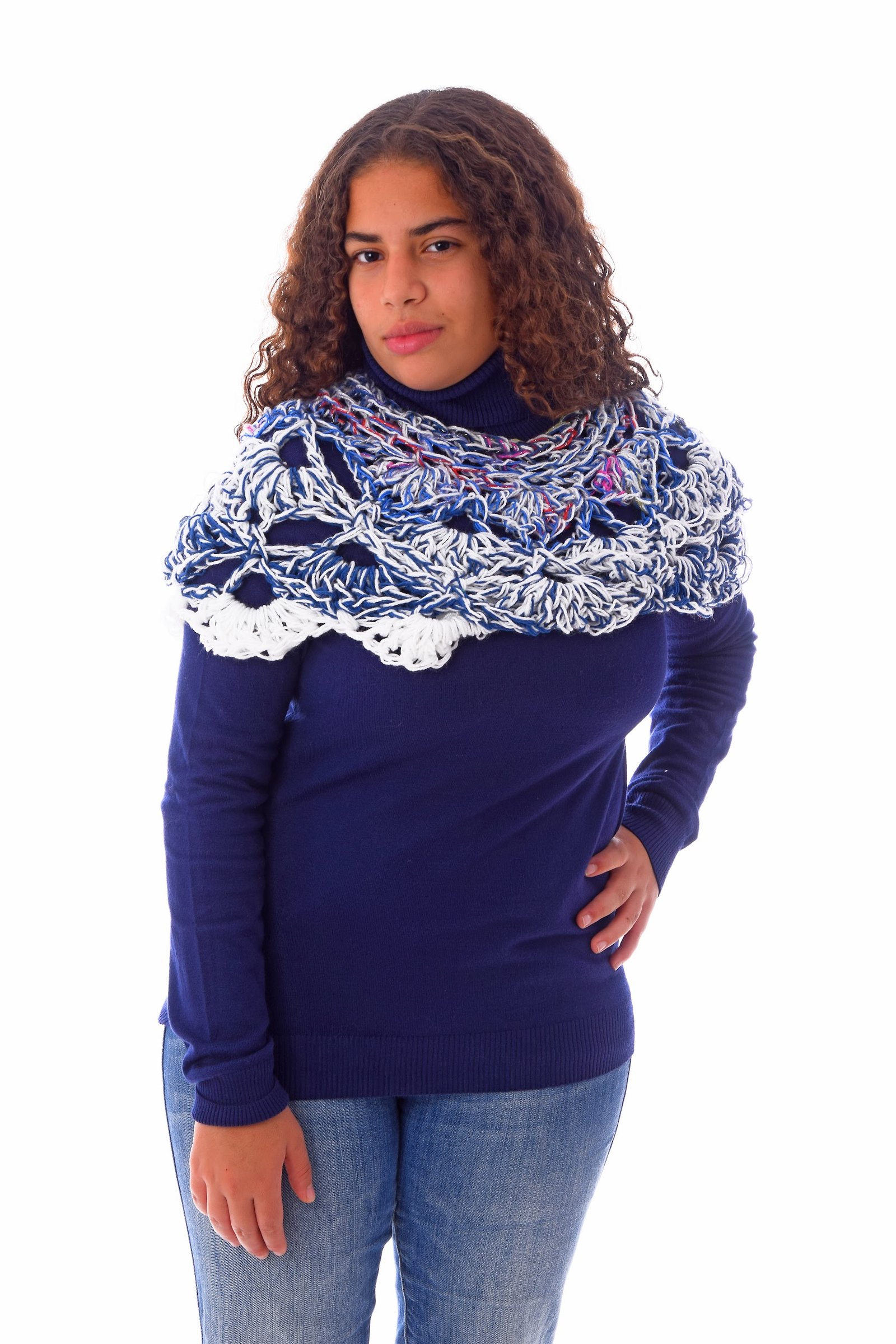 Wool  Capa Capelet  Poncho  Crochet Handmade - Image 6