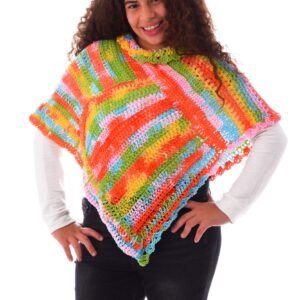 Wool Triangle Capa Capelet  Poncho Crochet Handmade - Image 1