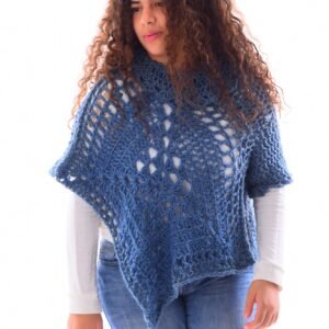 Luxury Wool  Collar Asymmetric Capa Capelet  Poncho  Crochet