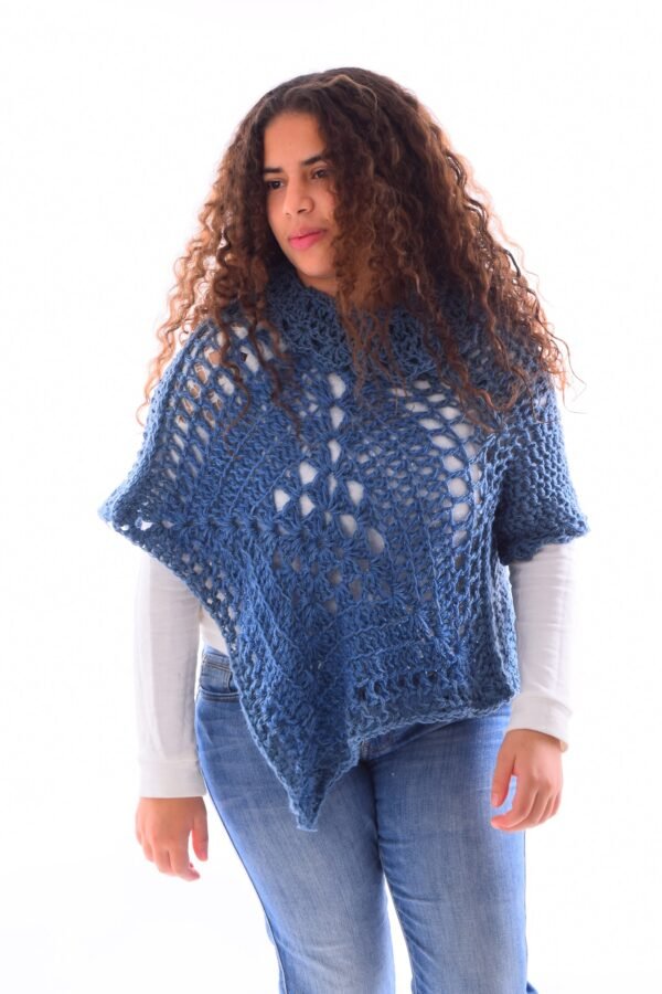 Luxury Wool  Collar Asymmetric Capa Capelet  Poncho  Crochet