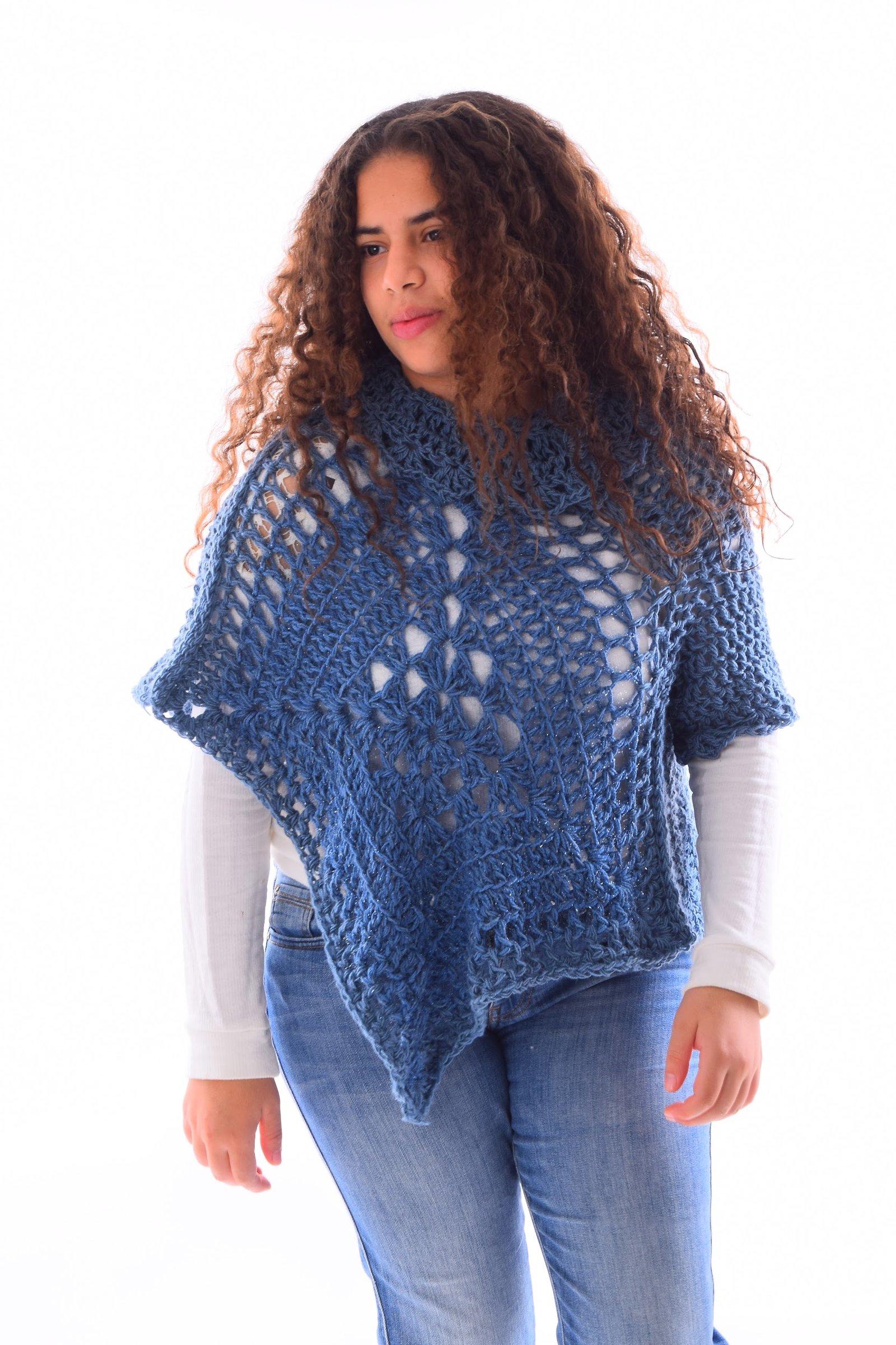 Luxury Wool  Collar Asymmetric Capa Capelet  Poncho  Crochet Handmade - Image 1