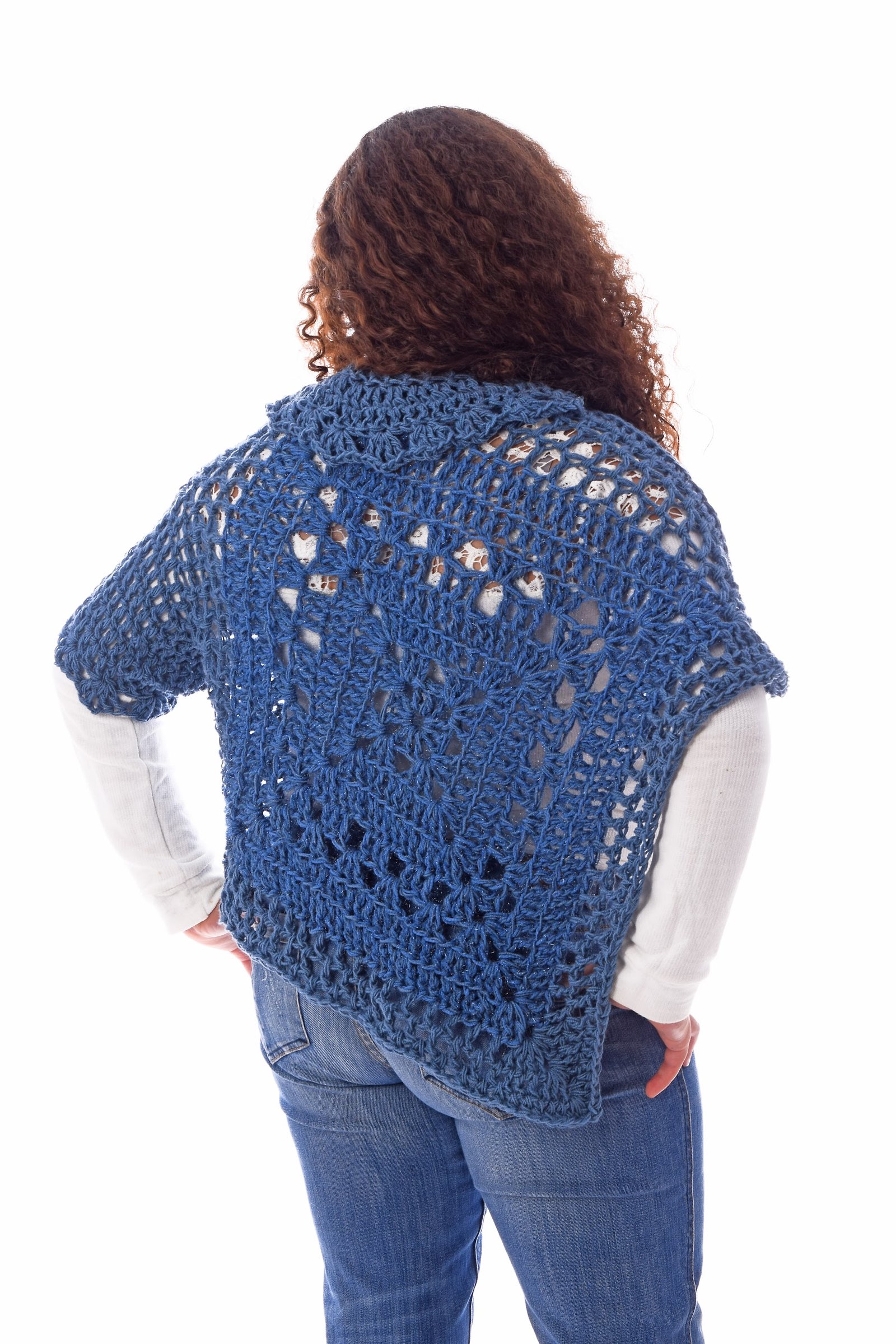 Luxury Wool  Collar Asymmetric Capa Capelet  Poncho  Crochet Handmade - Image 3