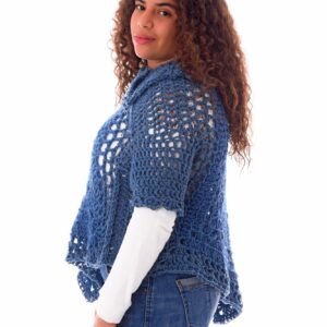 Luxury Wool  Collar Asymmetric Capa Capelet  Poncho  Crochet Handmade - Image 5