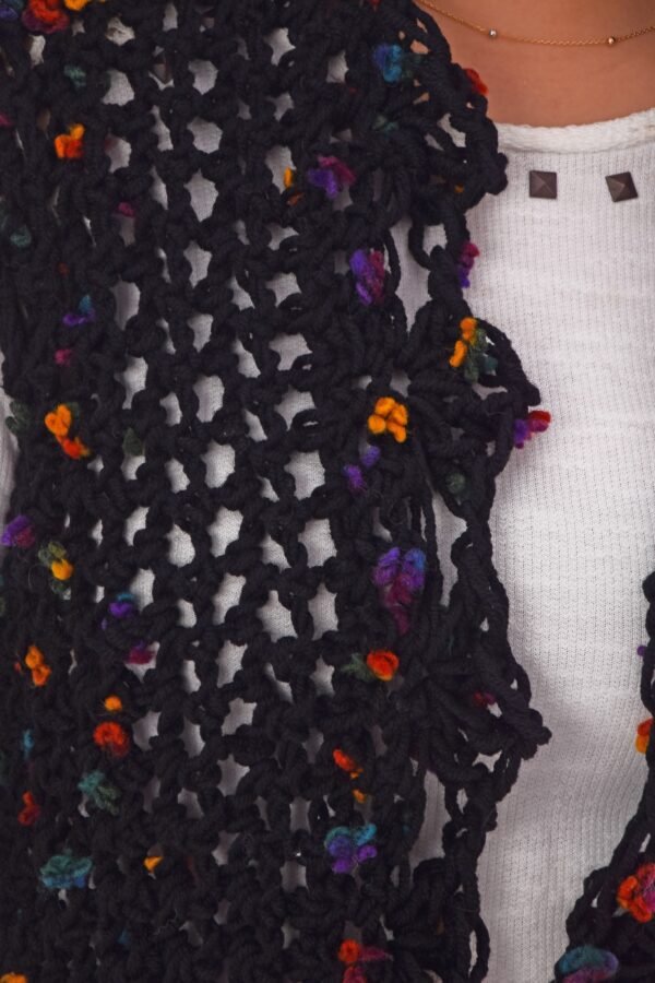 Wool Vest  Crochet Handmade MIX Flowers