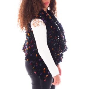 Wool Vest  Crochet Handmade MIX Flowers - Image 4