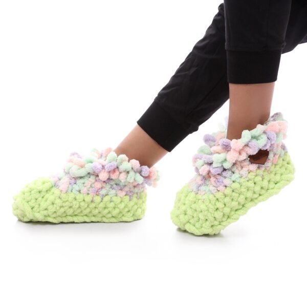 Comfy Fluffy Warm Puffy Home Booties Crochet Handmade
