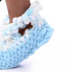 Comfy Fluffy Warm Puffy Home Booties Crochet Handmade