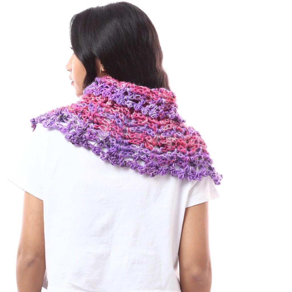 Luxurious Wool Wrapped Tube Collar Crochet Handmade