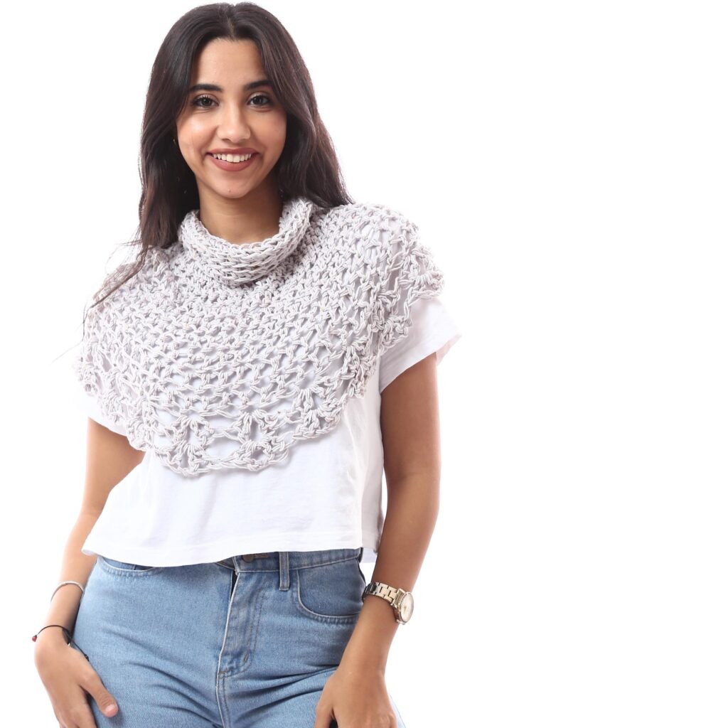 Cotton Tube Collar Crochet Handmade