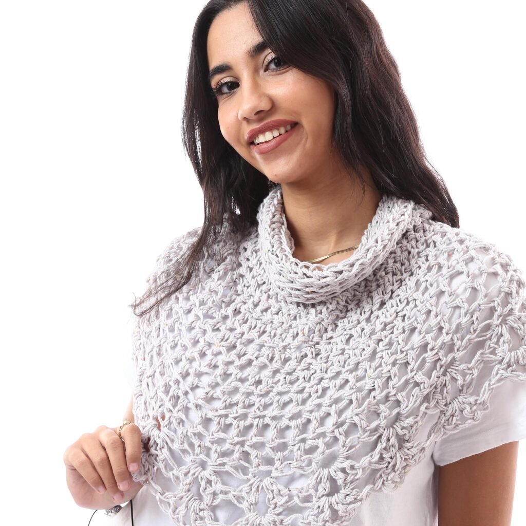 Cotton Tube  Collar Crochet Handmade