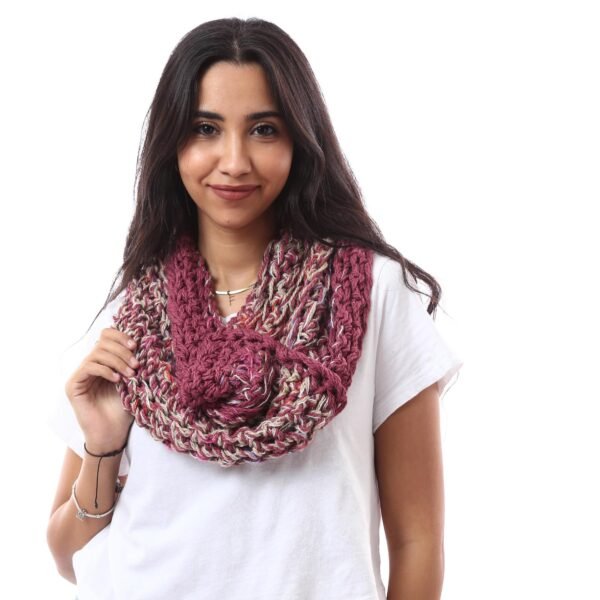 Luxurious Wool Wrapped Tube  Collar Crochet Handmade