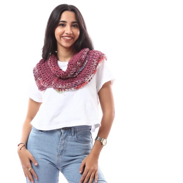 Luxurious Wool Wrapped Tube  Collar Crochet Handmade
